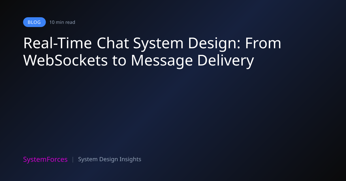 Real-Time Chat System Design: From WebSockets to Message Delivery ...