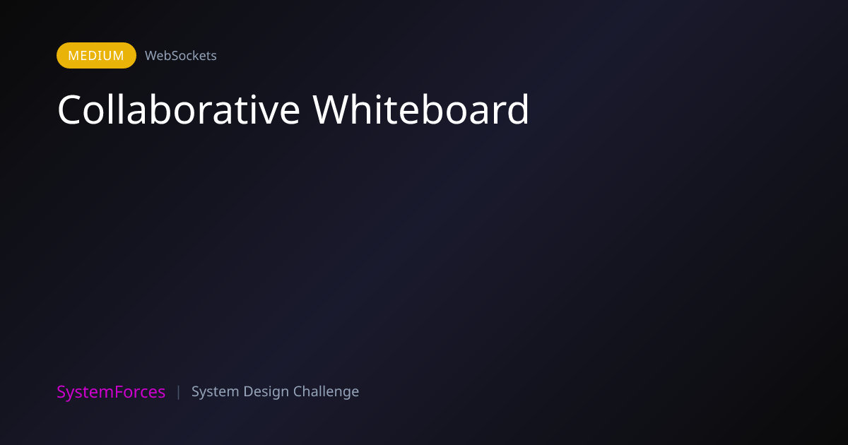 Collaborative Whiteboard | WebSockets System Design Challenge ...